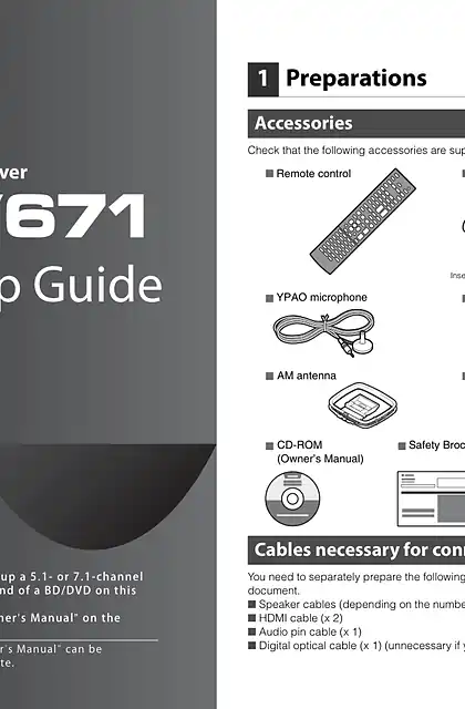 yamaha雅马哈RX-V671 Easy Setup Guide
